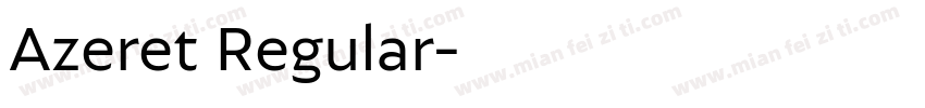Azeret Regular字体转换